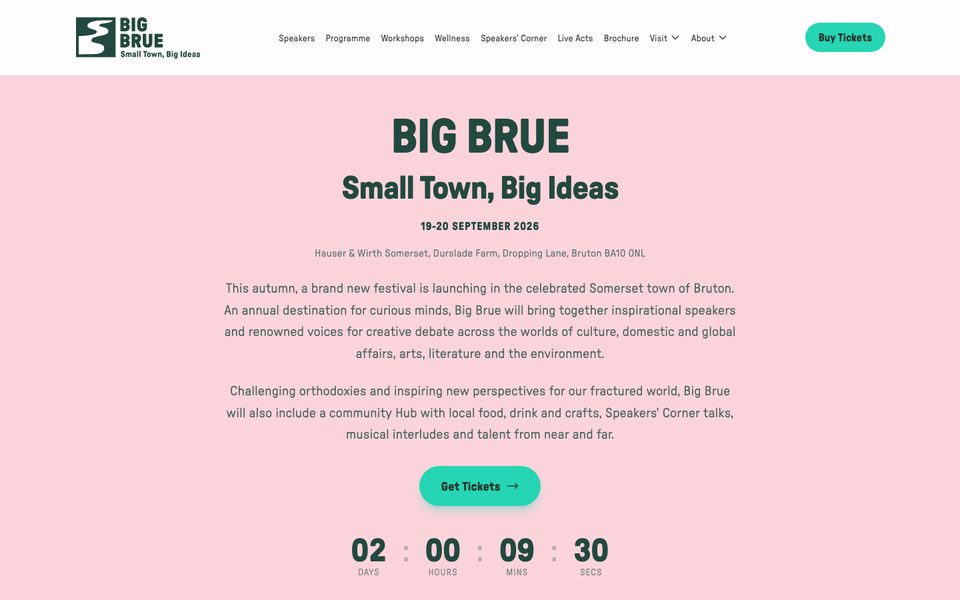 Big Brue website