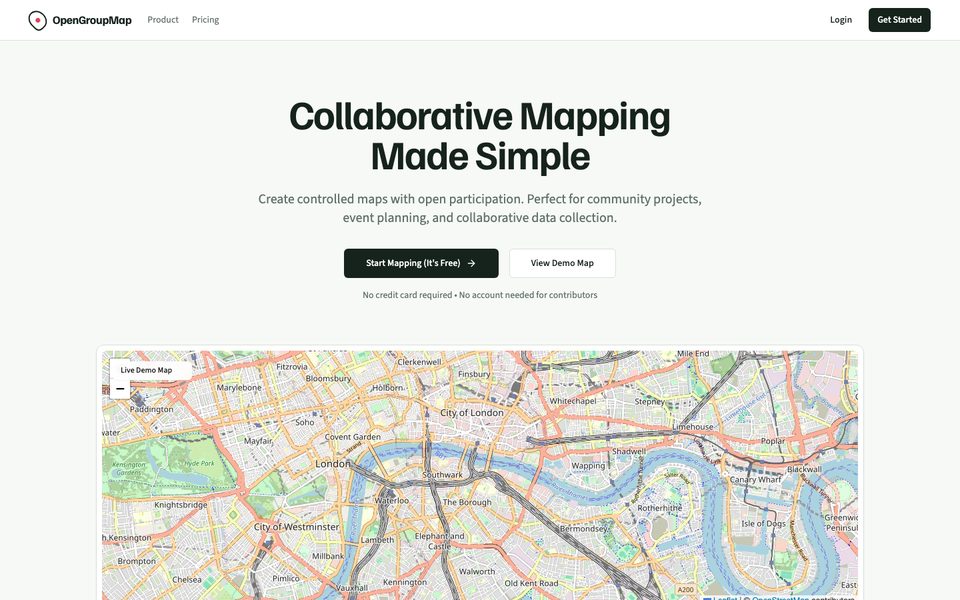 OpenGroupMap website
